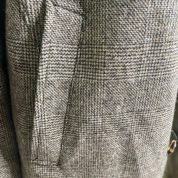Vintage Brooks Brothers Reversible Mens Coat 40R Wool & Polyester Gray/Beige u - Picture 11 of 16